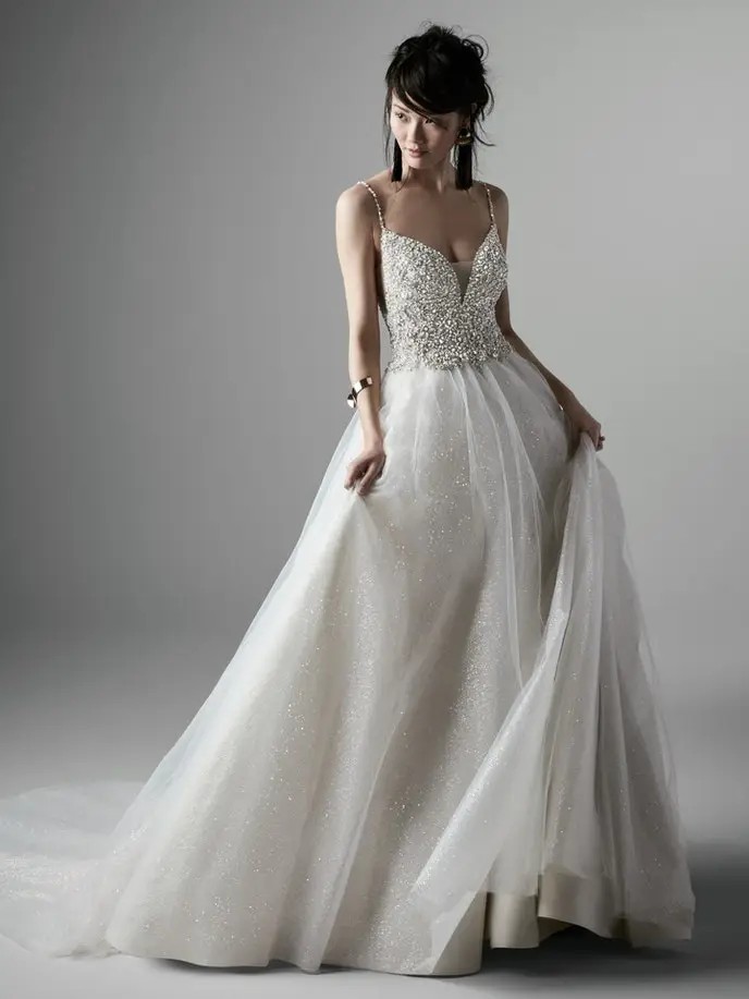 Model wearing a bridal gown