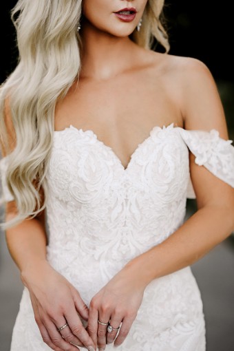 Stella York #7431ZZ - Unlined #2 (IV-IV) Ivory Lace Tulle & Regency Organza over Ivory Gown thumbnail