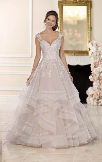 Stella york 2025 pink wedding dress