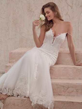 Maggie Sottero #PENELOPE (22MS940A01) #5 All Ivory (gown with Ivory Illusion) thumbnail