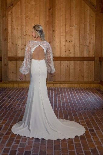 Essense of Australia #D3563CR11 #1 default (IV-PL) Ivory Gown w Porcelain Tulle Plunge thumbnail