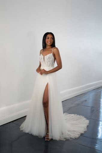 Martina Liana #1511 #0 default (IV-PL) Ivory Gown w Porcelain Tulle Plunge thumbnail