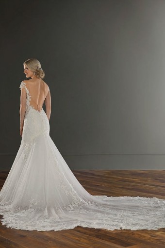 Martina Liana #1104 #1 Ivory Lace and Tulle over Ivory Gown with Porcelain Tulle Illusion thumbnail