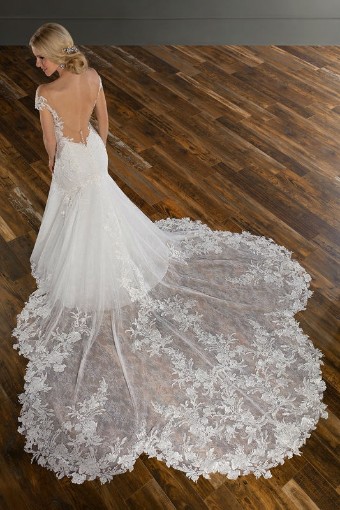 Martina Liana #1104 #2 default Ivory Lace and Tulle over Ivory Gown with Porcelain Tulle Illusion thumbnail