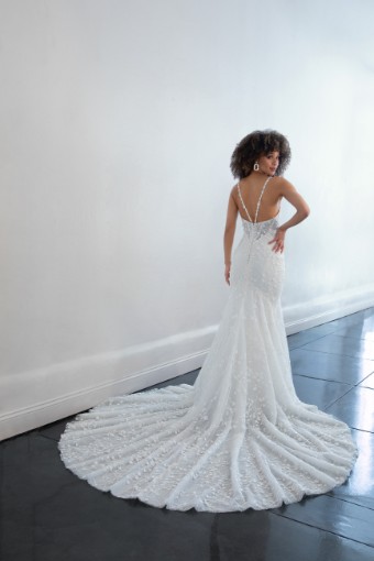 Martina Liana #1456IQ #1 (IVIV-PL) Ivory Lace and Tulle over Ivory Gown w Porcelain Tulle Plunge thumbnail