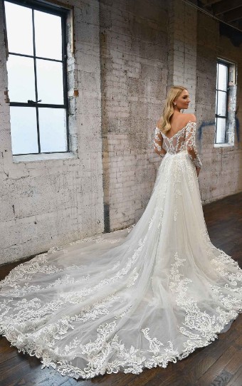 Martina Liana #1359IV12 #4 default (IVIV-PL) Ivory Lace & Tulle ov Ivory Gown w/ Porcelain Tulle Illusion thumbnail