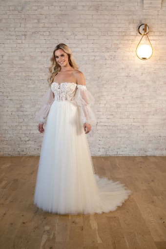 Stella York #7573 #0 default (IV-IV) Ivory Lace Tulle and Regal Organza over Ivory Gown thumbnail