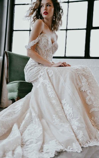 Martina Liana #1267IQ #1 (IV-IV) IVORY LACE OVER IVORY GOWN thumbnail