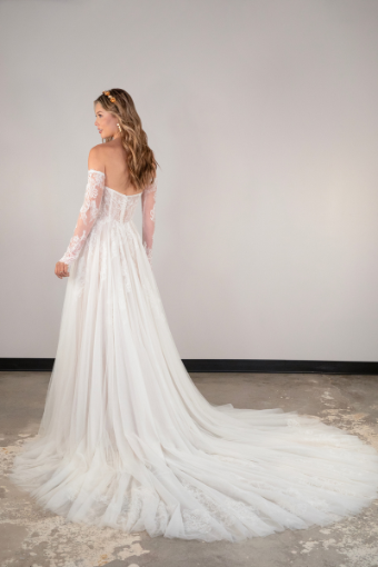 Essense of Australia #D4097 #1 (IV-RM) IVORY LACE AND FRENCH TULLE OVER RUM GOWN thumbnail