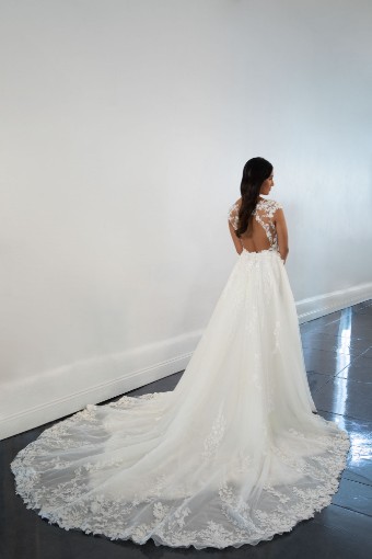 Martina Liana #1463 #4 (IVIV-PL) Ivory Lace & Tulle over Ivory Gown w Porcelain Tulle Illusion thumbnail