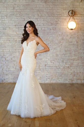 Stella York #7525 #0 default (IVIV-PL) Ivory Lace & Tulle ov Ivory Gwn w Porcelain Tulle Illusion thumbnail