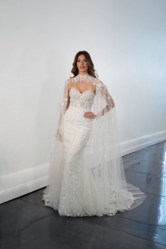 Martina Liana #1458 #0 default (IV-IVR) Ivory Lace and Tulle over Ivory Gown thumbnail