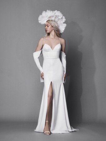 Vera Wang Bride #Claementine - Dress with Sleeves #0 default Off White thumbnail