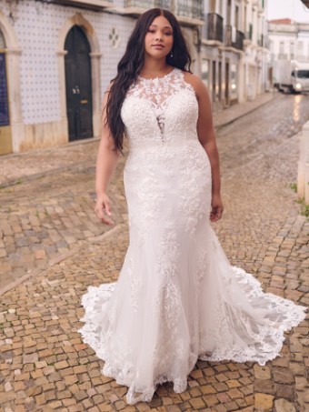 Maggie Sottero #CLAIRE (23MK605B01) #2 All Ivory (gown with Ivory Illusion) thumbnail