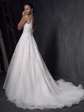 Maggie Sottero #MARVINE (22SS905A01 - texture tulle 1) #1 All Ivory (gown with Ivory Illusion) thumbnail