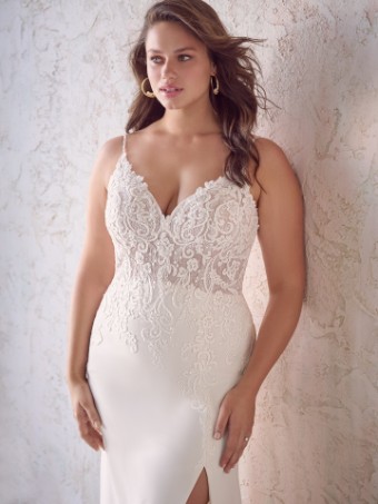 Maggie Sottero #FAYETTE (22MS933A01) #5 Ivory (gown with Natural Illusion) thumbnail