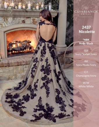 Casablanca Bridal #2437 - Nicolette #5 default Ivory/Sorbet/Ivory thumbnail