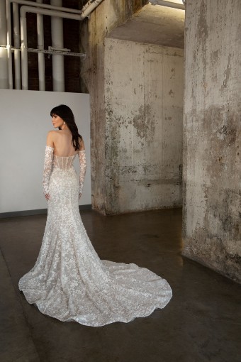 Martina Liana #LE1240 #1 (IV-LT) IVORY LACE AND TULLE OVER LATTE GOWN thumbnail