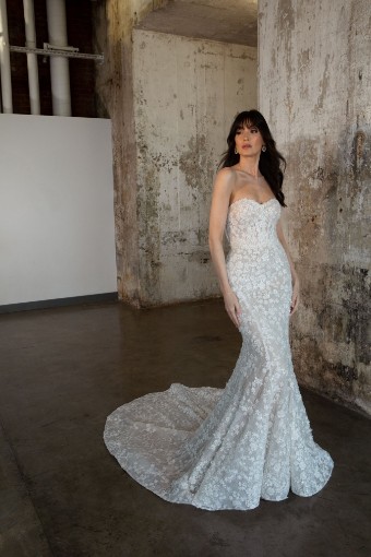 Martina Liana #LE1240 #2 default (IV-LT) IVORY LACE AND TULLE OVER LATTE GOWN thumbnail