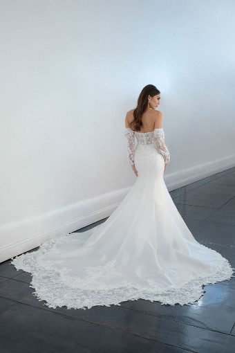 Martina Liana #1679 #1 (SK-IV) IVORY LACE ON SILK IVORY SILK ZIBELINE GOWN thumbnail