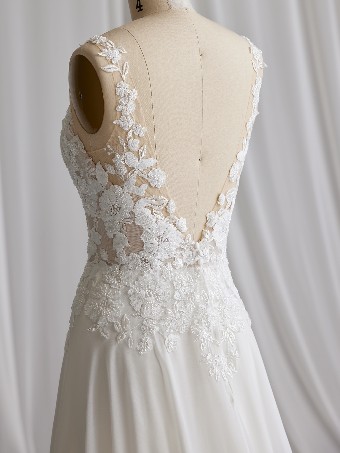 Sottero and Midgley #MAEVE (23RS705A01 - Unlined Bodice) #4 Ivory (gown with Natural Illusion) thumbnail