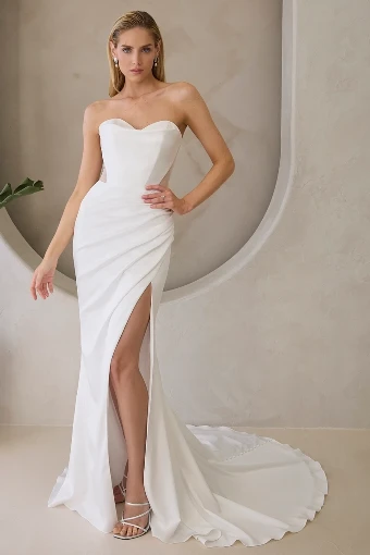 Casablanca Bridal #LE164 #0 default Diamond White/Nude thumbnail