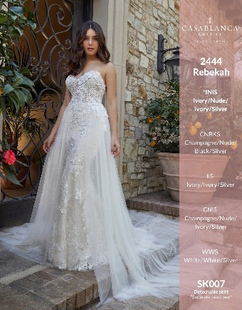 Casablanca Bridal #2444 - Rebekah #4 default Champagne/Nude/Ivory/Silver thumbnail