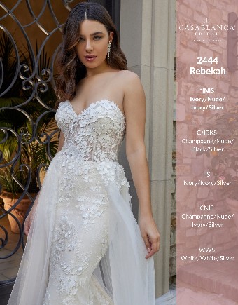 Casablanca Bridal #2444 - Rebekah #2 Champagne/Nude/Ivory/Silver thumbnail