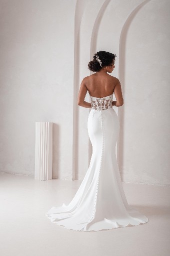 Ritzy Bridal #R25W46 - With Lace Train #2 default Ivory thumbnail