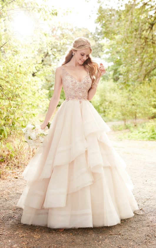 david's bridal rose gold wedding dress Gold Dresses | Davids Bridal